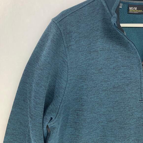 Under Armour Mens ColdGear Half Zip Heather Green Pullover Size Medium - Picture 9 of 15